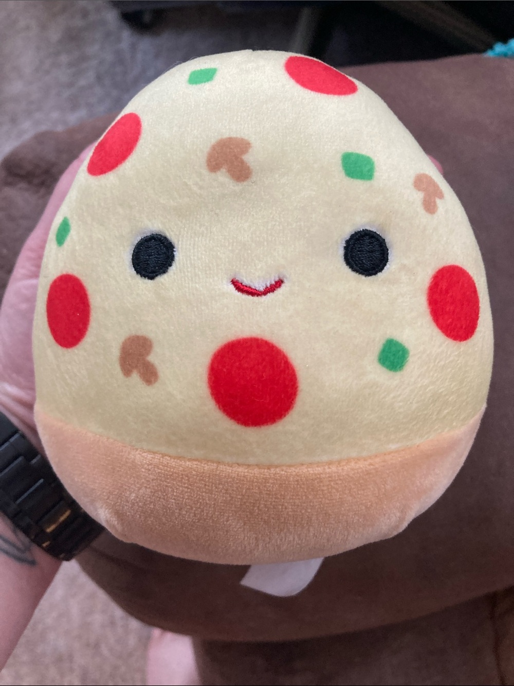 Squishmallows Pizza Plush - Red, Green, Cream, Tan